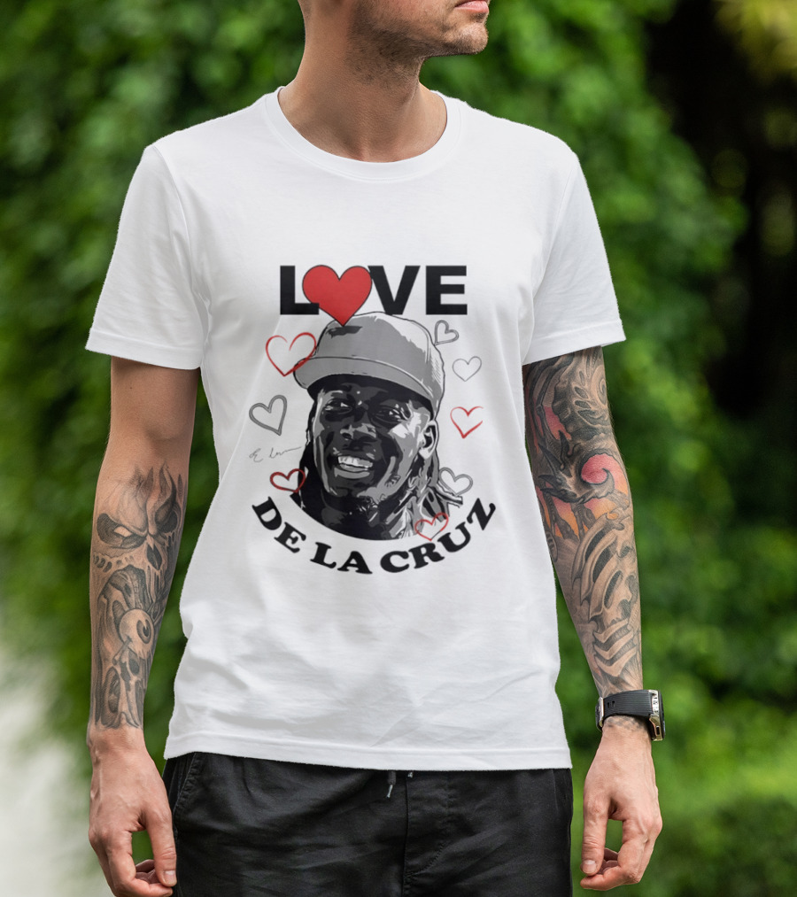 Love Heart Design Elly De La Cruz Cincinnati Reds Baseball T-Shirt