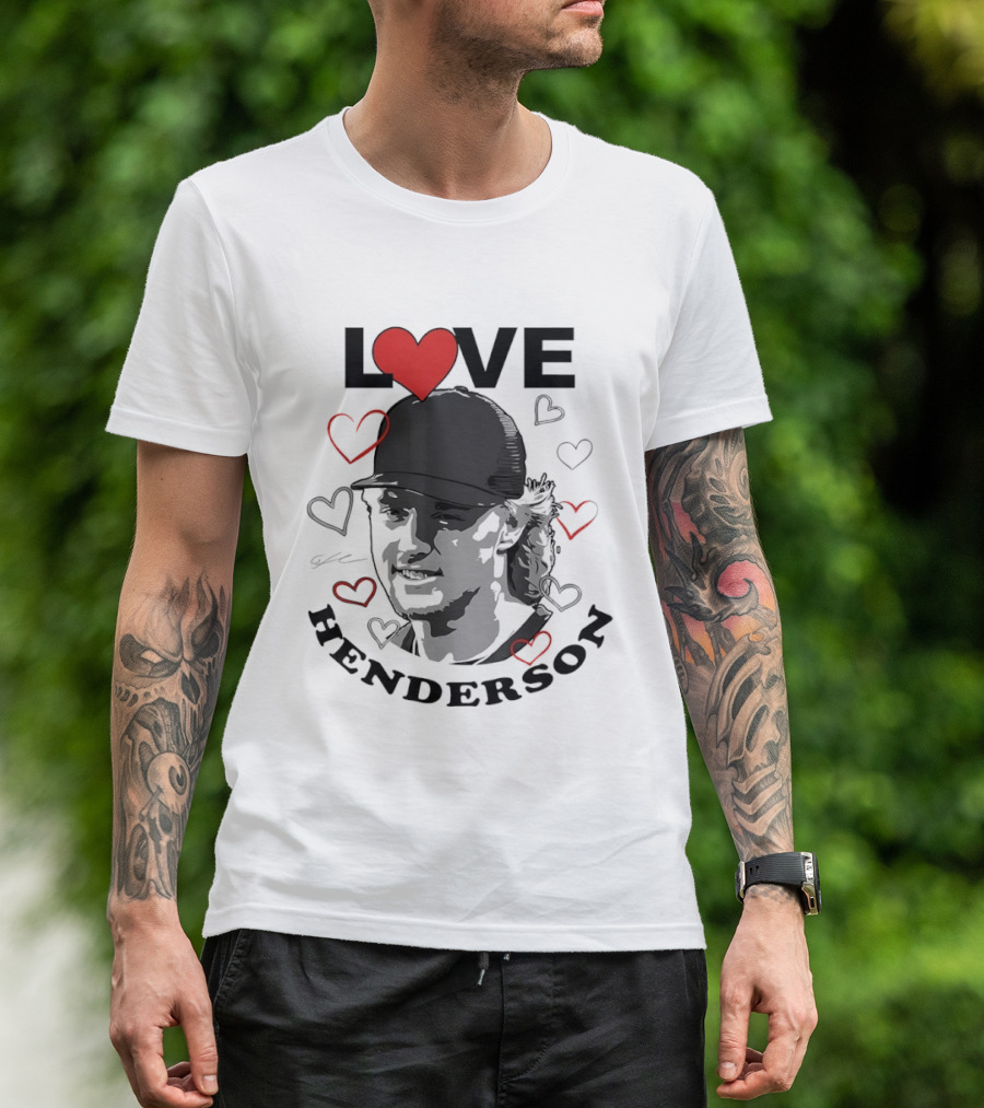 Love Gunnar Henderson Baltimore Orioles Baseball Heart T-Shirt