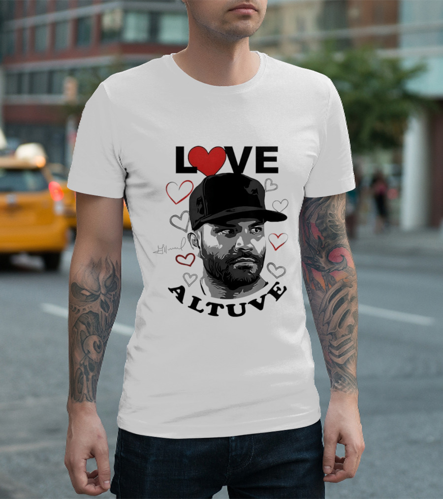 Love Altuve Houston Baseball Heart T-Shirt