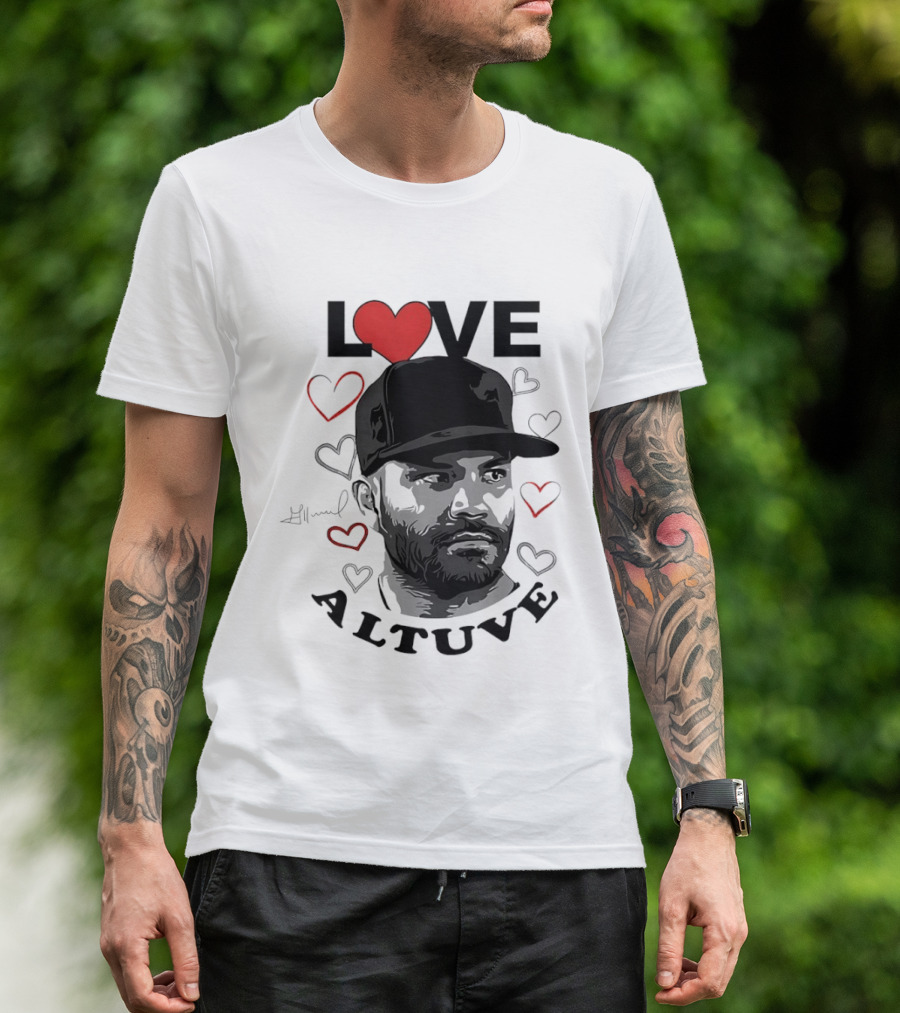 Love Altuve Houston Baseball Heart T-Shirt