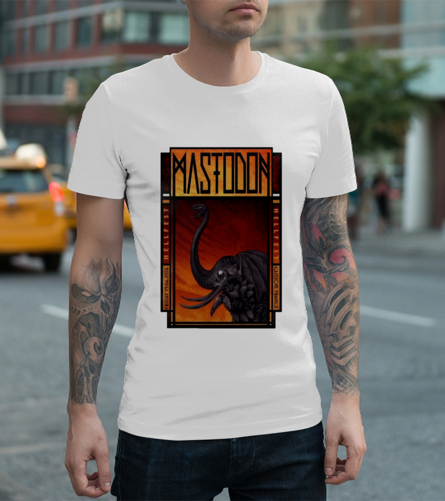 Mastodon Hellfest Clisson France June 19 2026 Dragon T-Shirt