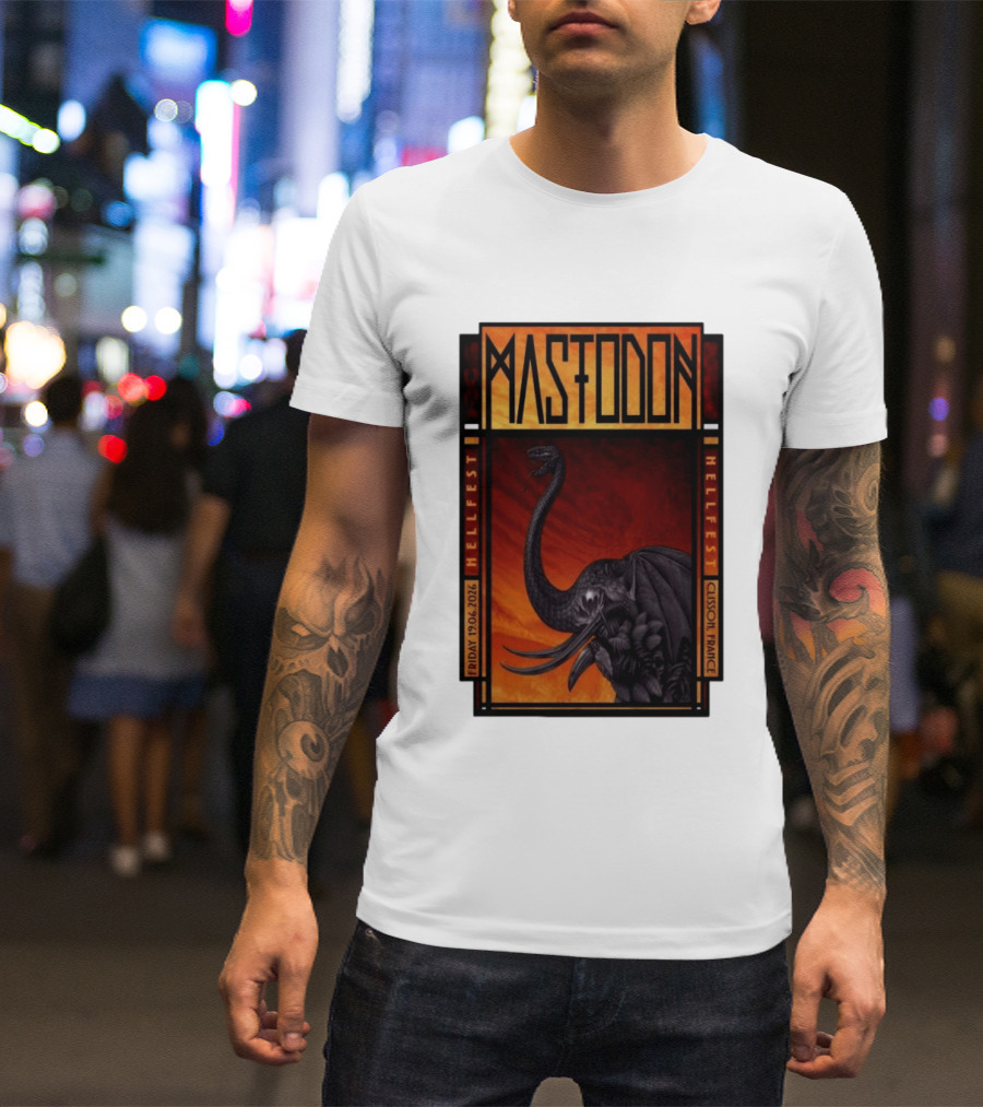 Mastodon Hellfest Clisson France June 19 2026 Dragon T-Shirt