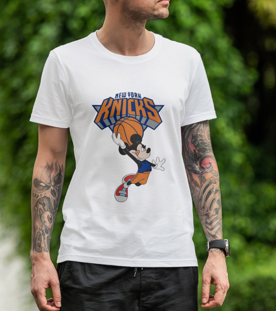 Mickey Mouse NBA New York Knicks Basketball Player Disney T-Shirt