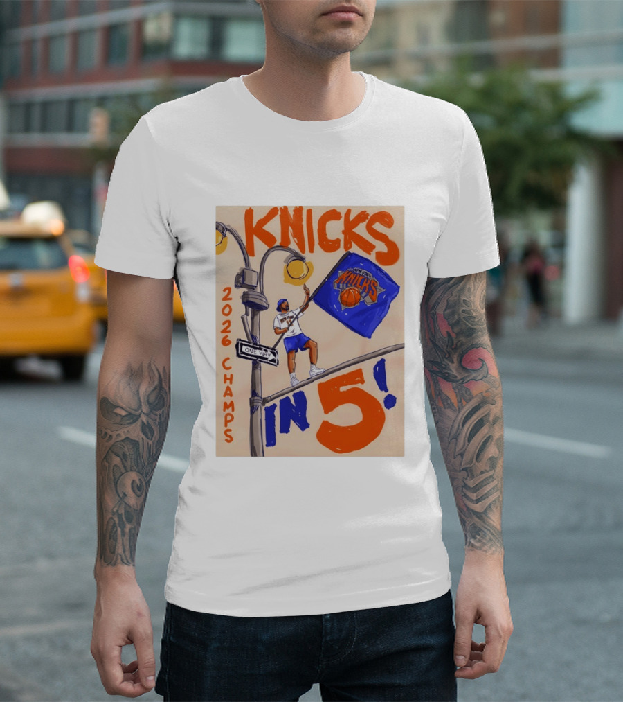 Jalen Brunson New York Knicks 2026 Champs Knicks In 5 Basketball Team T-Shirt