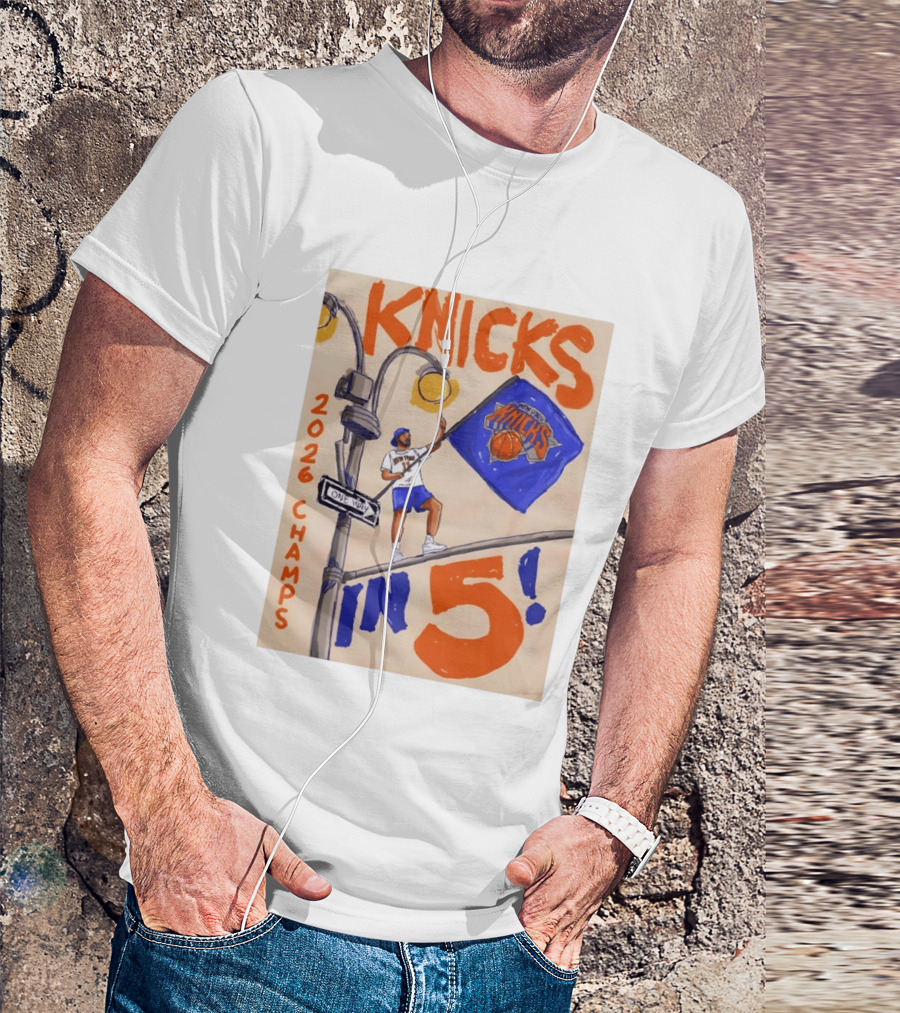 Jalen Brunson New York Knicks 2026 Champs Knicks In 5 Basketball Team T-Shirt