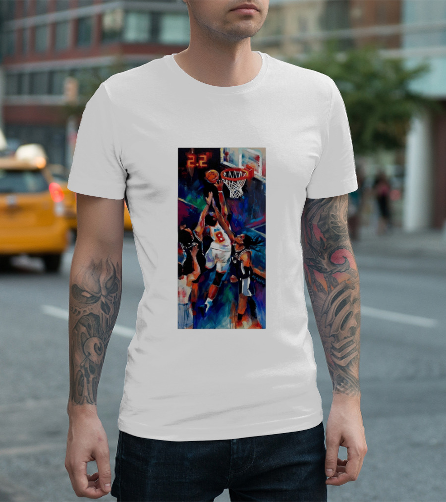 OG Anunoby Tip In 2.2 New York Knicks NBA Basketball Player Action T-Shirt