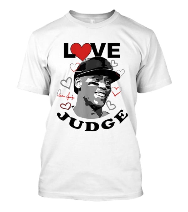 Love Aaron Judge New York Yankees Heart T-Shirt