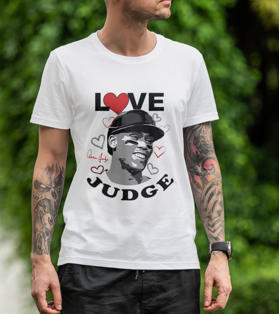 Love Aaron Judge New York Yankees Heart T-Shirt