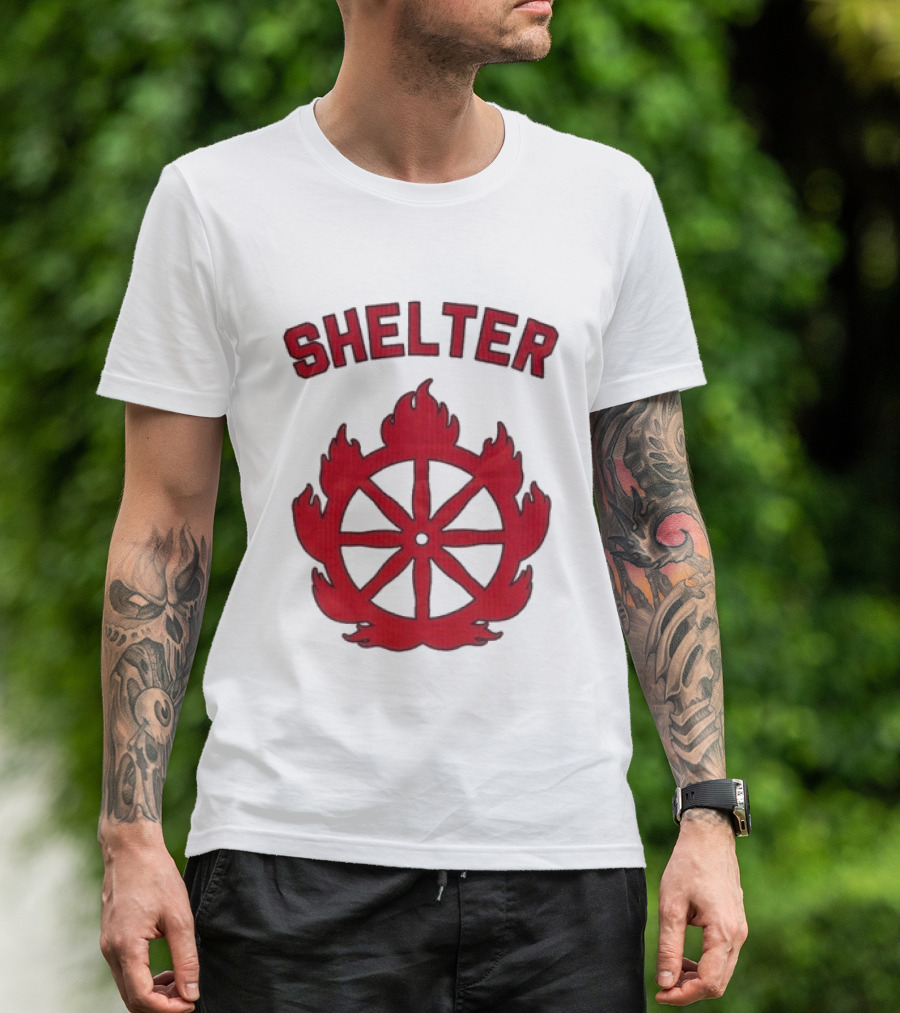 Shelter Mantra 95 Flaming Wheel T-Shirt