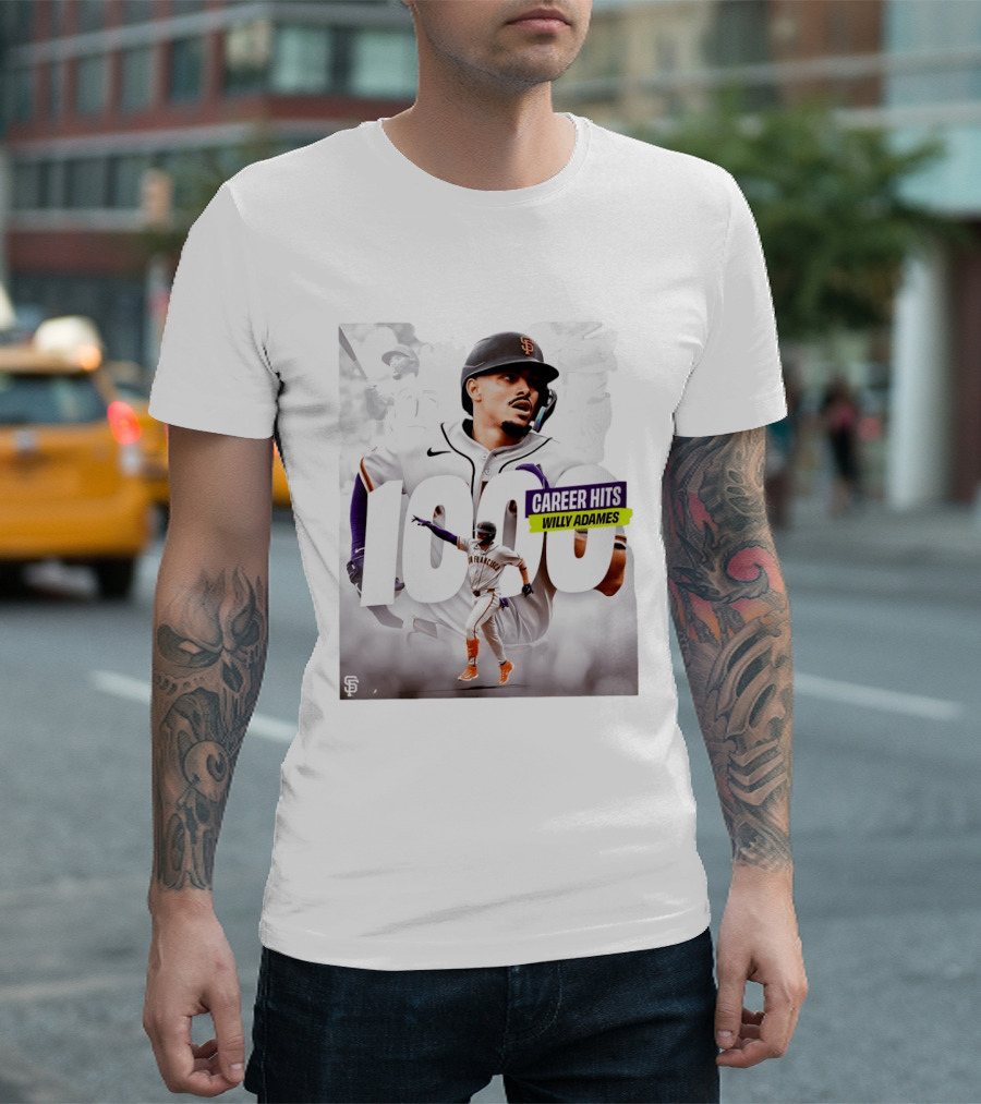 Willy Adames 1000 Career Hits San Francisco T-Shirt