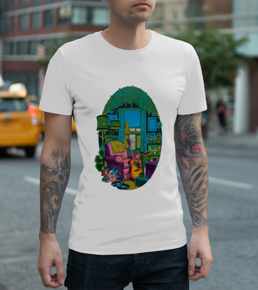 Trey Anastasio June 20 2026 Kleinhans Music Hall Buffalo NY Concert Acoustic Guitar Retro Living Room Aesthetic T-Shirt