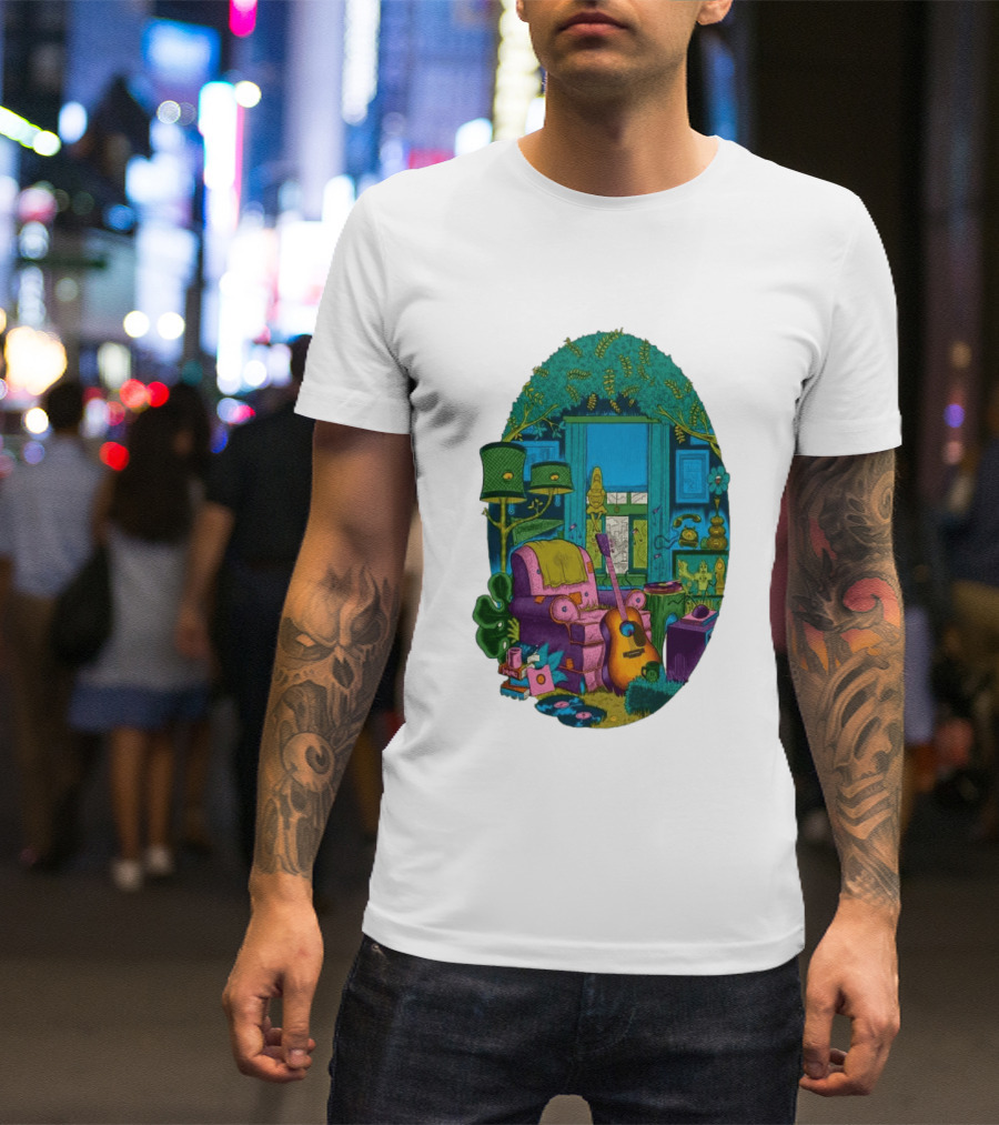 Trey Anastasio June 20 2026 Kleinhans Music Hall Buffalo NY Concert Acoustic Guitar Retro Living Room Aesthetic T-Shirt