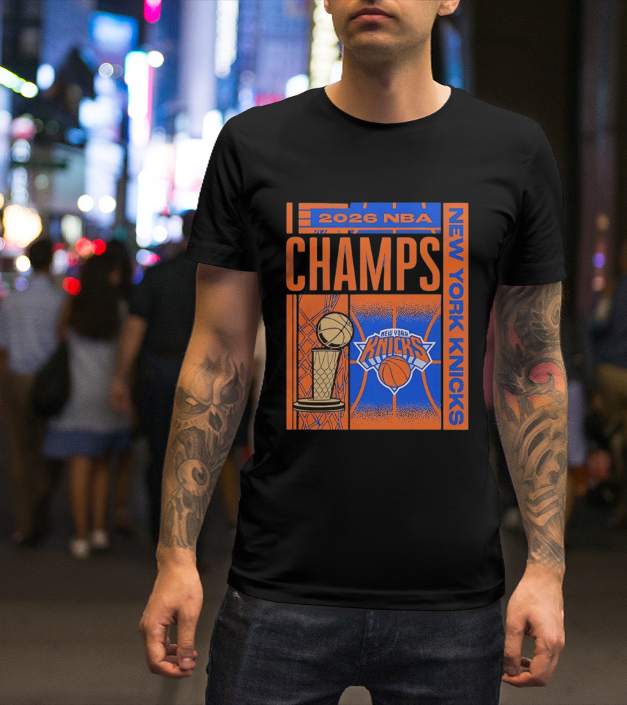 2026 NBA Champs New York Knicks Basketball Trophy T-Shirt