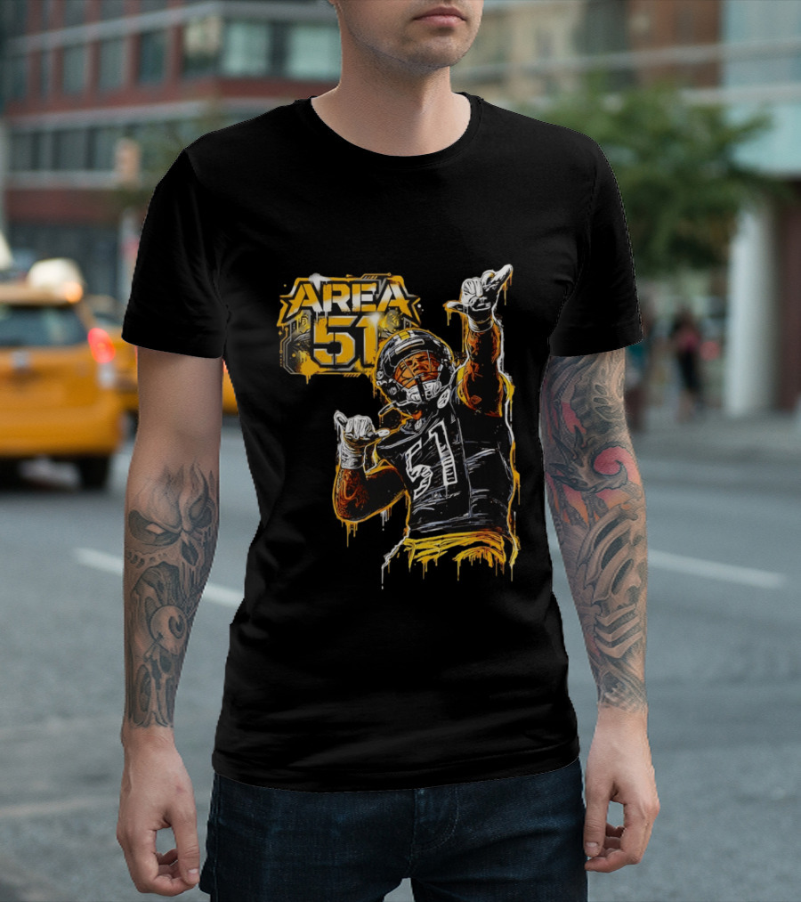 Area 51 Nick Herbig Pittsburgh Steelers Player Football 51 T-Shirt