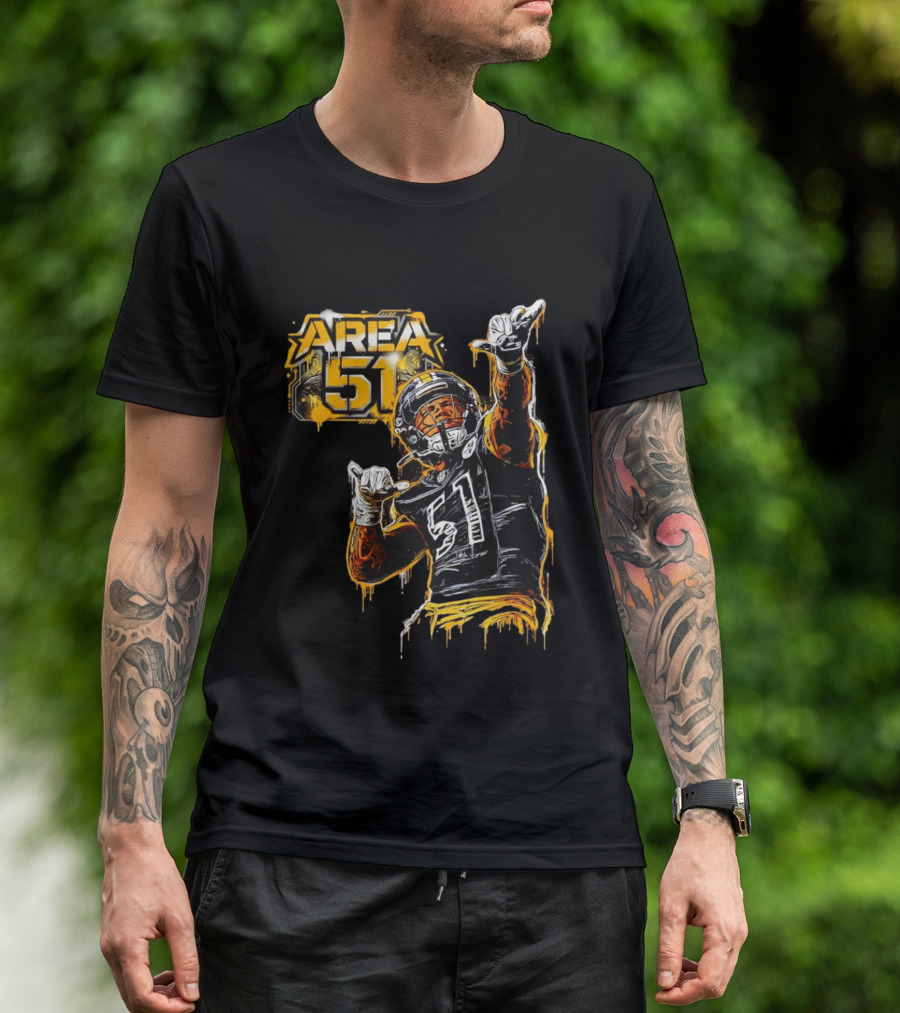 Area 51 Nick Herbig Pittsburgh Steelers Player Football 51 T-Shirt