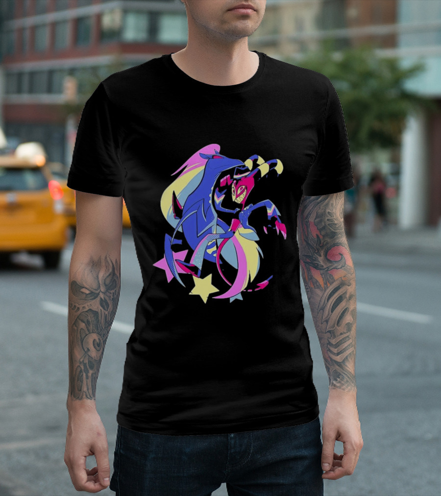 Blitz And Stolas Helluva Boss Neon Aesthetic Stars T-Shirt