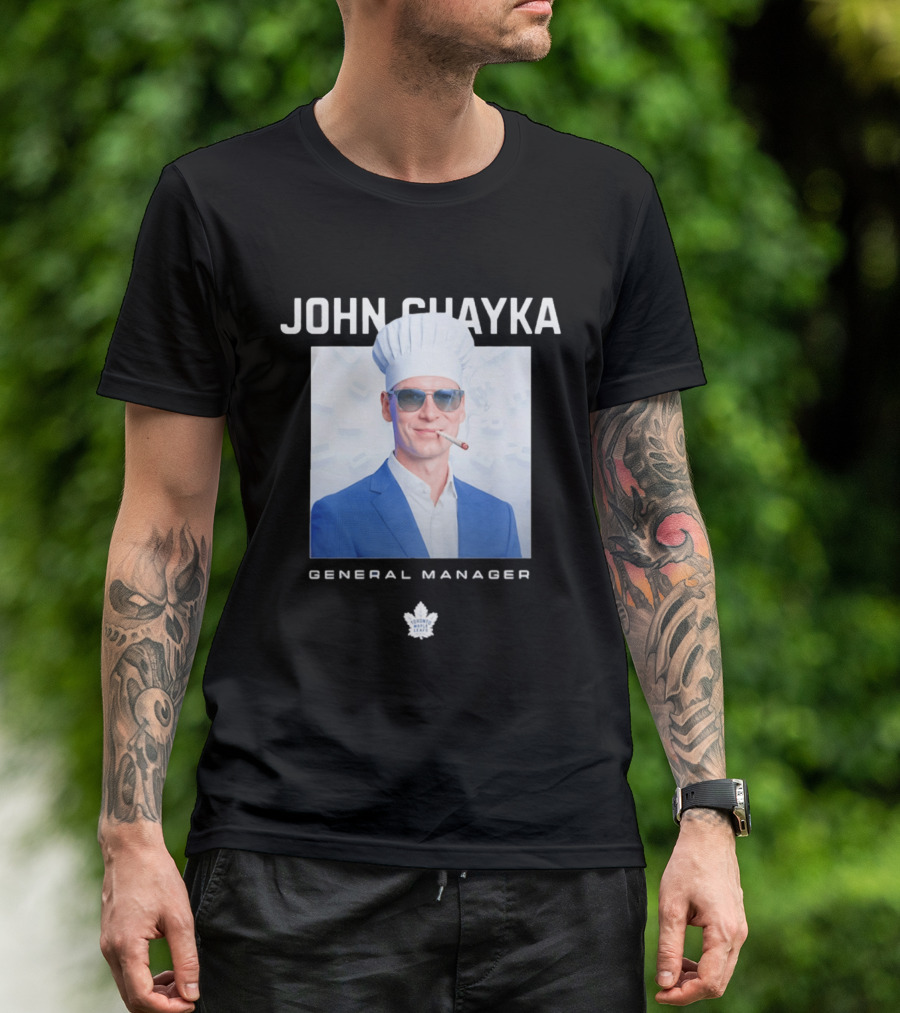 John Chayka Toronto Maple Leafs General Manager Chef Hat Smoking T-Shirt