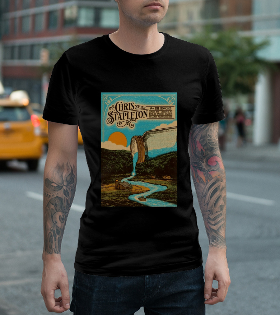 Chris Stapleton Feat. The Honchos June 20 2026 Charlotte NC Bank Of America Stadium Lainey Wilson T-Shirt