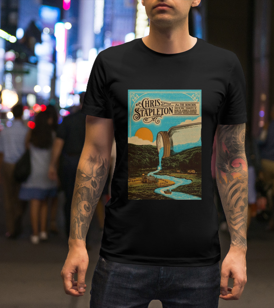 Chris Stapleton Feat. The Honchos June 20 2026 Charlotte NC Bank Of America Stadium Lainey Wilson T-Shirt