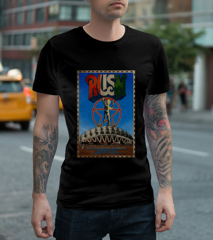 Rush Palacio De Los Deportes Mexico City June 19 20 2026 T-Shirt