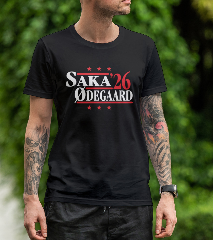 Saka '26 Ødegaard Arsenal Premier League Stars T-Shirt
