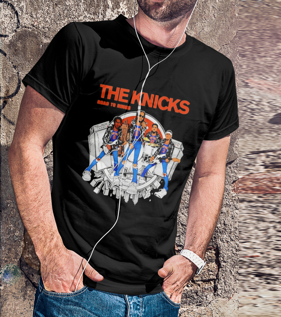 THE KNICKS Players Rock Road To Rings New York Knicks T-Shirt