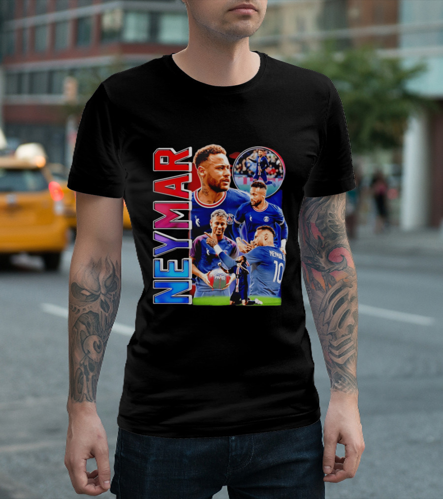 Neymar Paris Saint Germain Football Icon PSG Number 10 T-Shirt