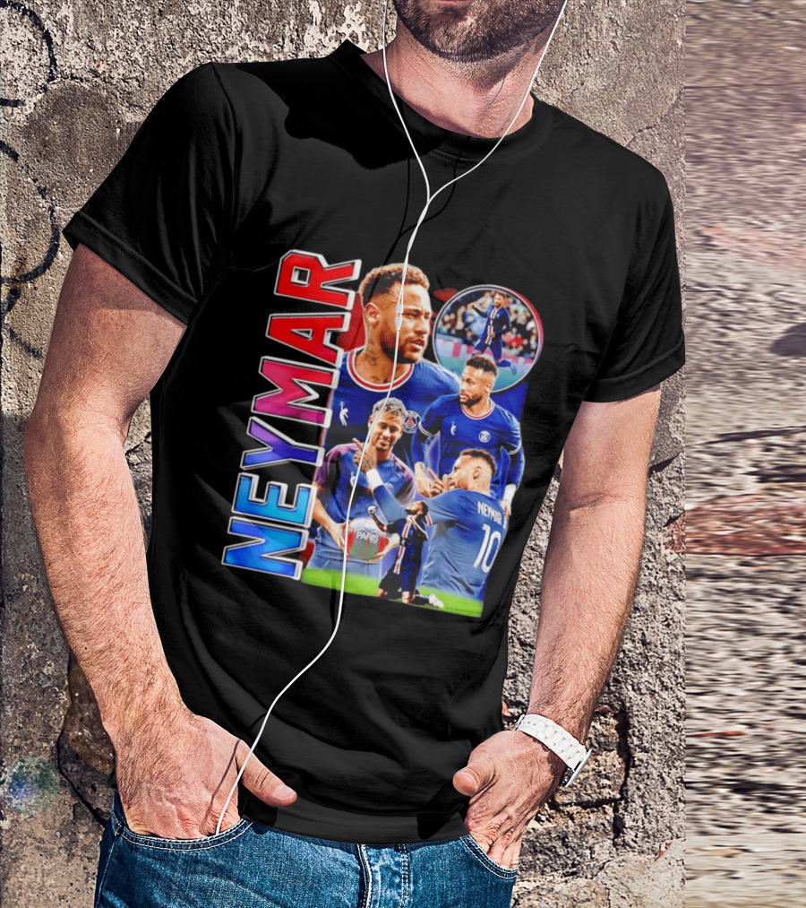 Neymar Paris Saint Germain Football Icon PSG Number 10 T-Shirt