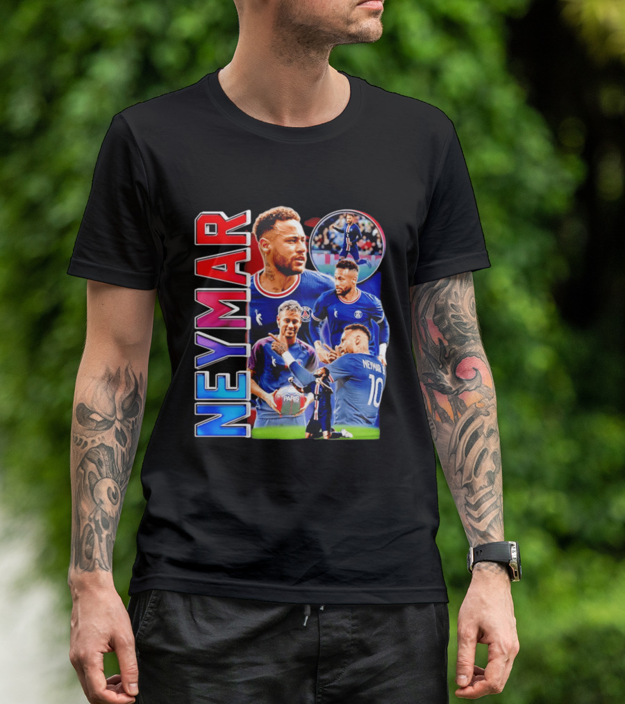 Neymar Paris Saint Germain Football Icon PSG Number 10 T-Shirt