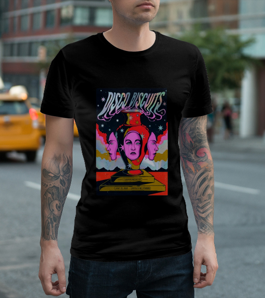 Disco Biscuits Lincoln Hill Farms June 20 2026 Canandaigua NY Psychedelic T-Shirt