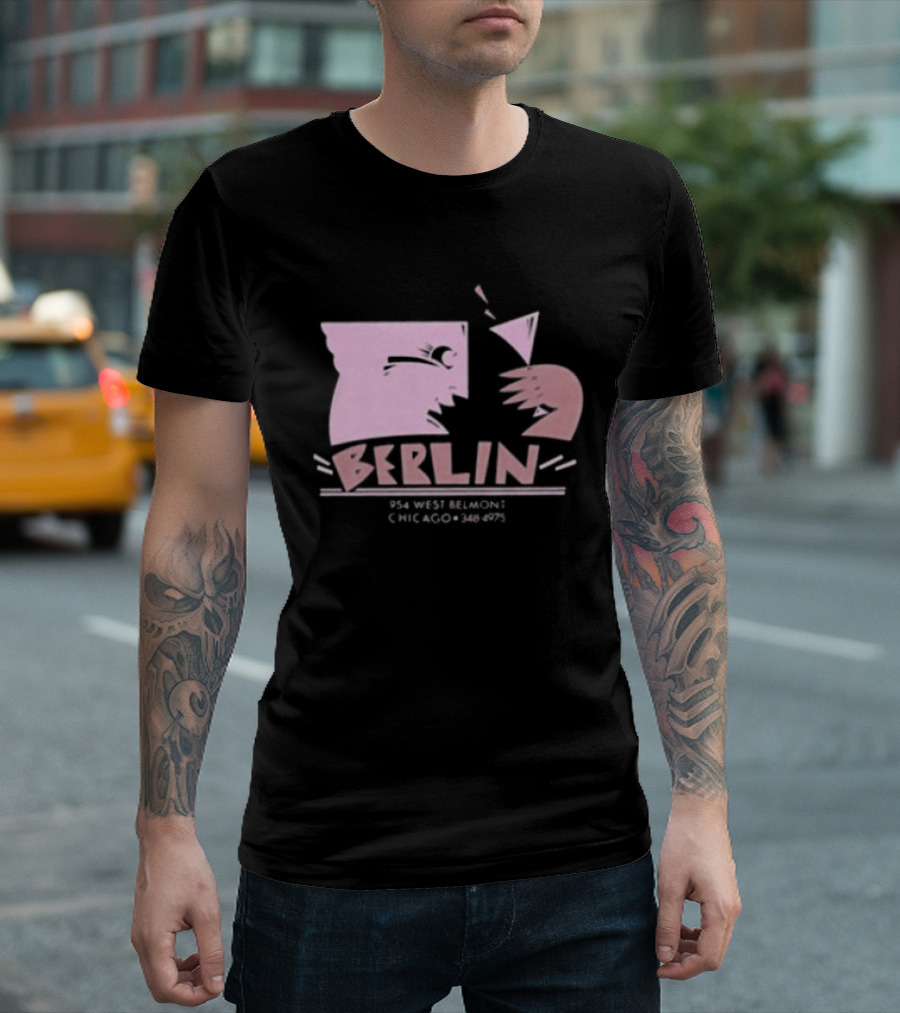 Night Gallery Berlin Club Art Pink Brush T-Shirt