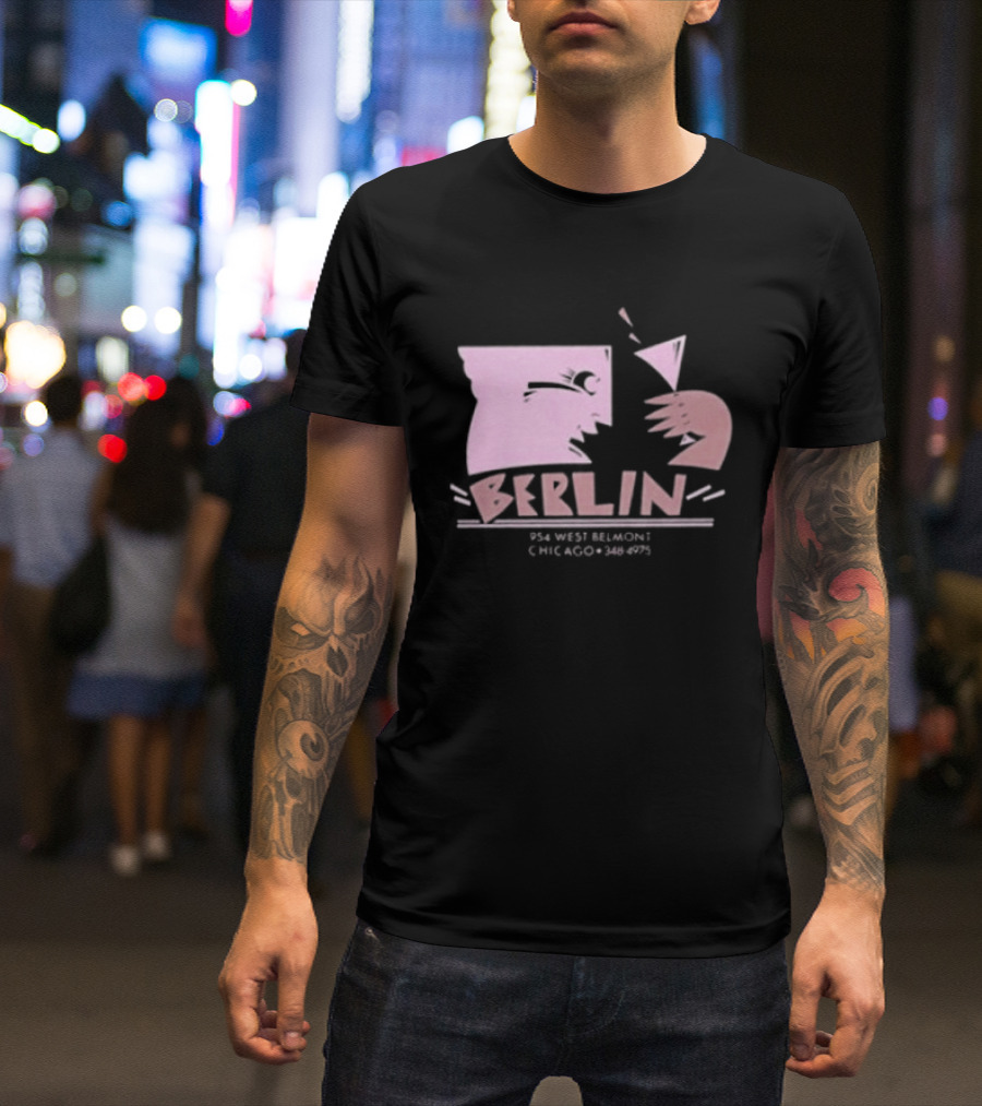 Night Gallery Berlin Club Art Pink Brush T-Shirt