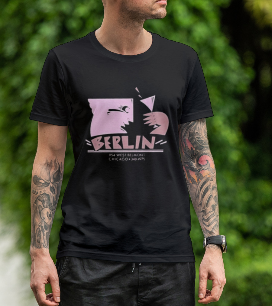 Night Gallery Berlin Club Art Pink Brush T-Shirt