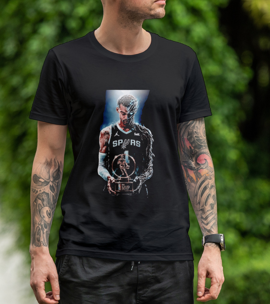 Victor Wembanyama San Antonio Spurs NBA MVP Self Number 1 Basketball Star T-Shirt