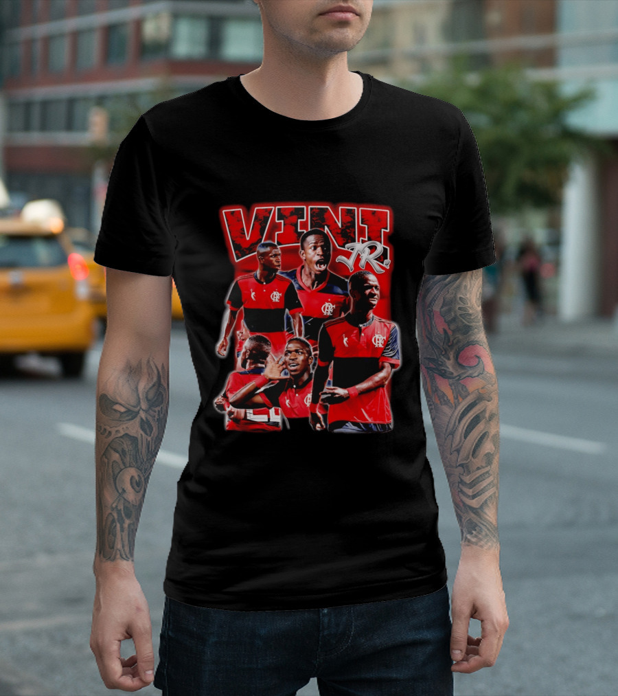 Vini Jr Flamengo Vinicius Junior Collage T-Shirt