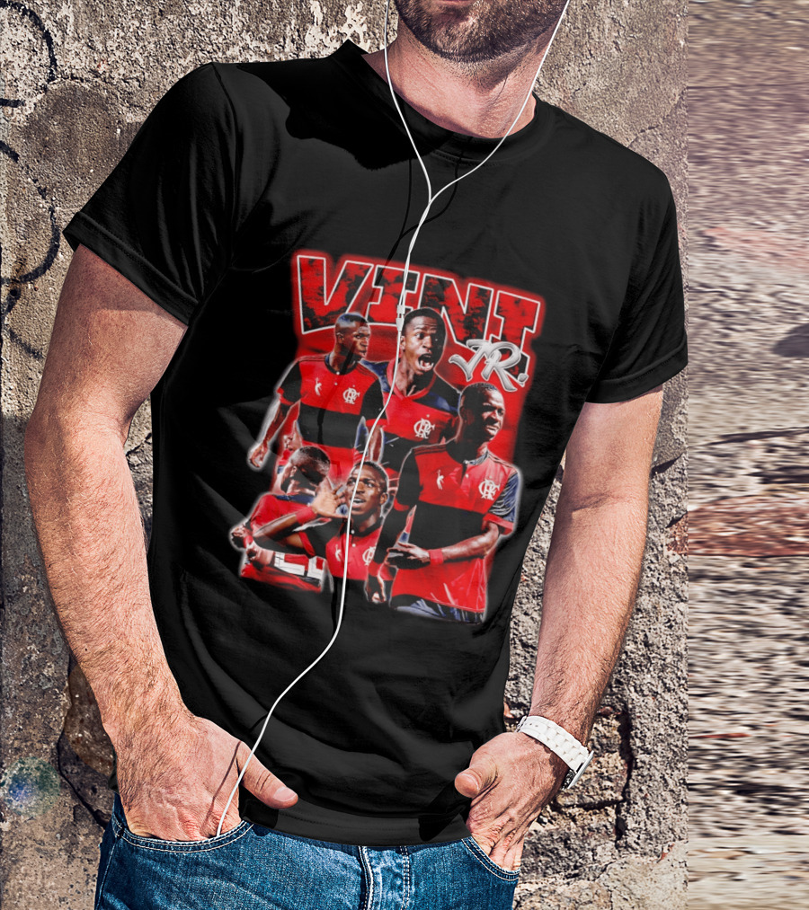 Vini Jr Flamengo Vinicius Junior Collage T-Shirt