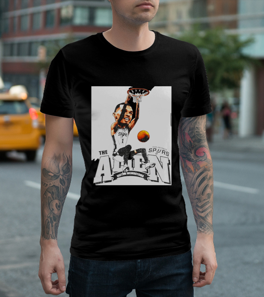 Victor Wembanyama The Alien San Antonio Spurs Basketball T-Shirt