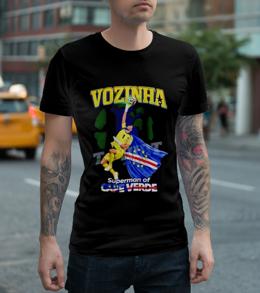2026 Vozinha Superman Cape Verde Socer Hero T-Shirt