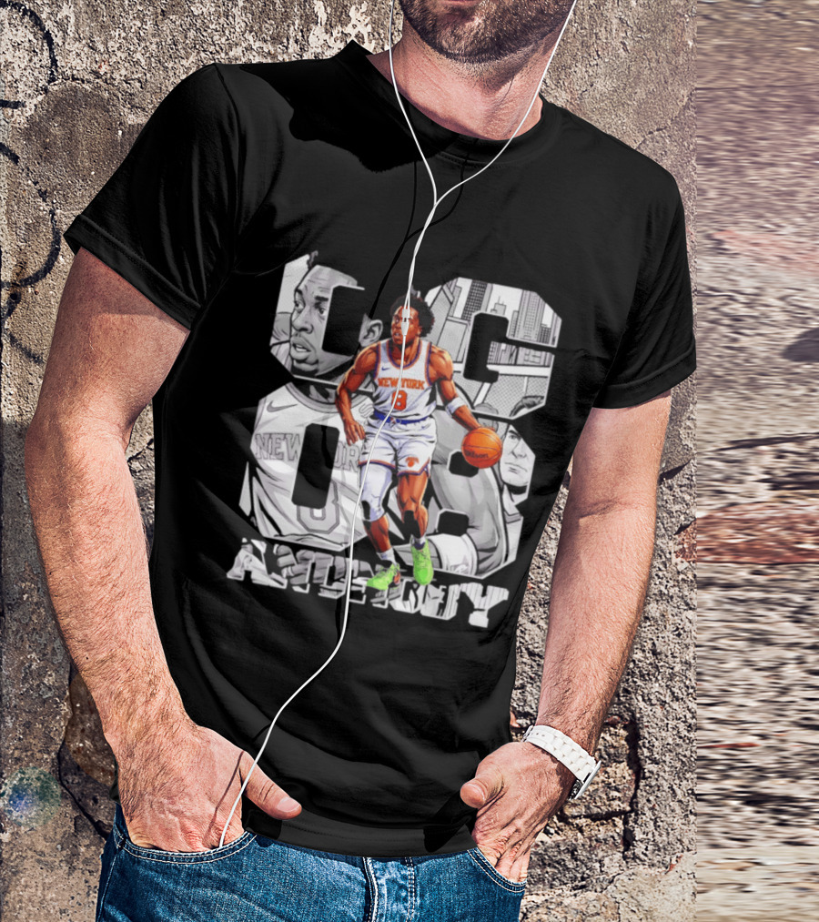 New York Anunoby 08 Basketball Comic Knicks T-Shirt