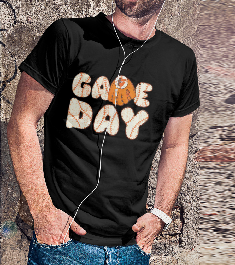 Baltimore Orioles Game Day Baseball Glove MLB T-Shirt