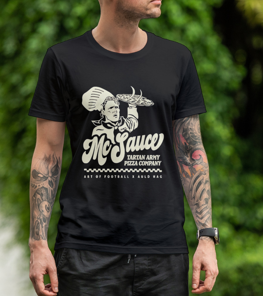 McSauce Tartan Army Pizza Company Art Of Football X Auld Hag T-Shirt