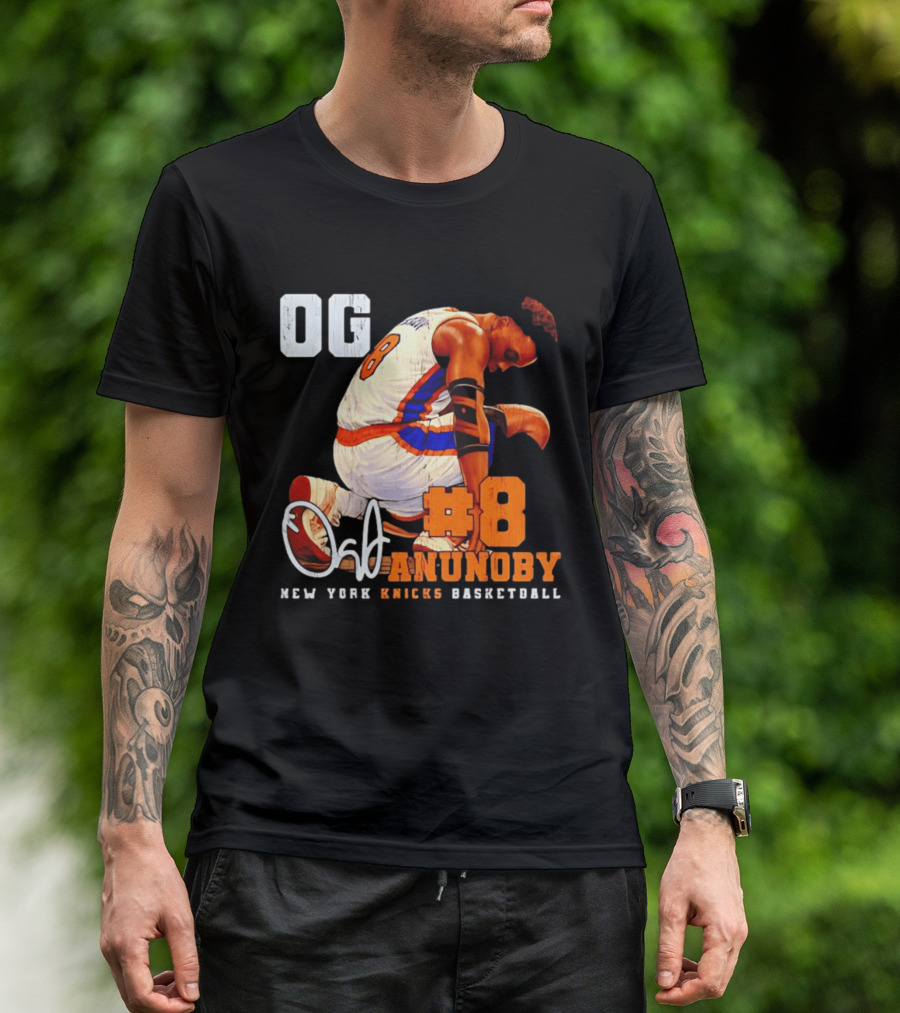 OG Anunoby Number 8 New York Knicks Basketball T-Shirt