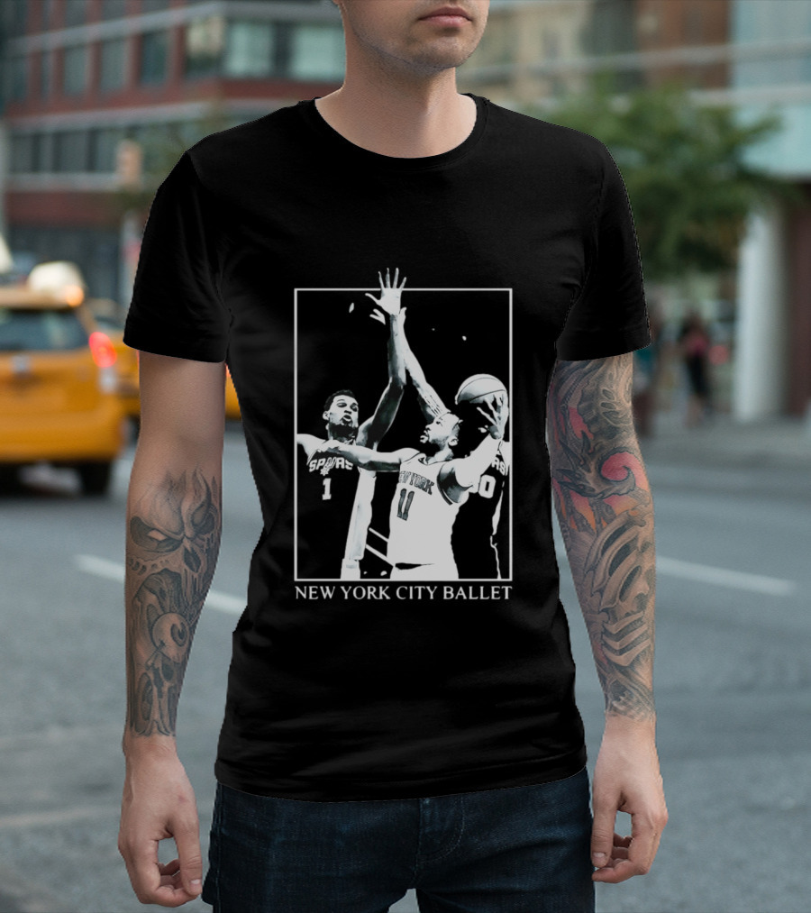 Jalen Brunson New York Spurs NBA Matchup Ballet Performance T-Shirt