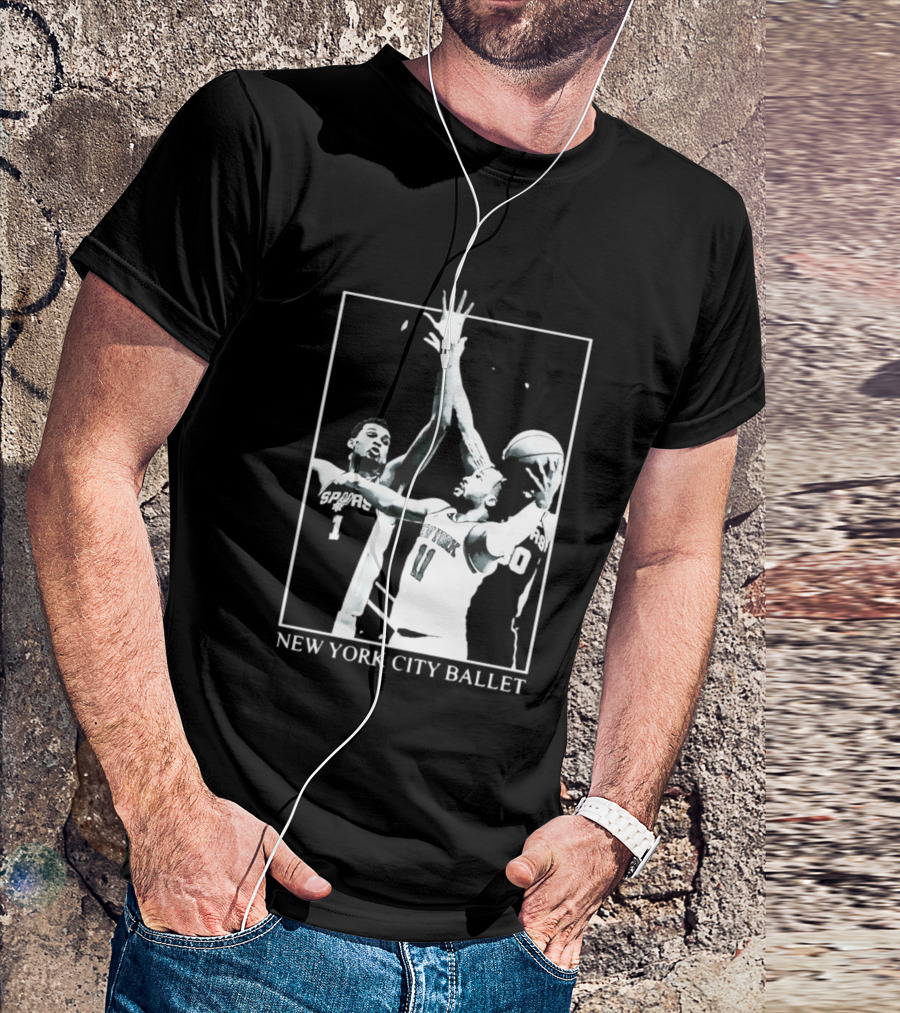 Jalen Brunson New York Spurs NBA Matchup Ballet Performance T-Shirt