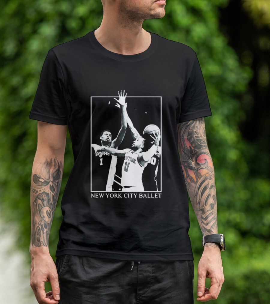 Jalen Brunson New York Spurs NBA Matchup Ballet Performance T-Shirt