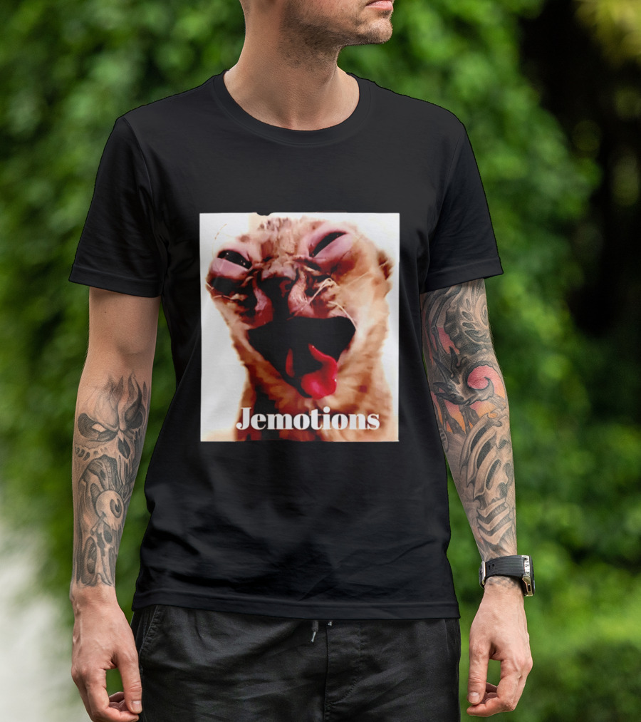 Jemotions Cat Funny Kitten Face Hilarious Expression T-Shirt