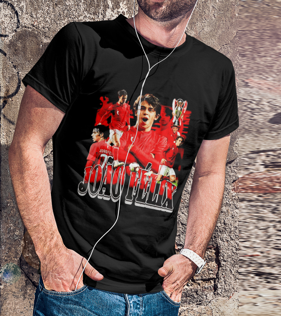 João Félix SL Benfica Football Star Reds Celebration T-Shirt