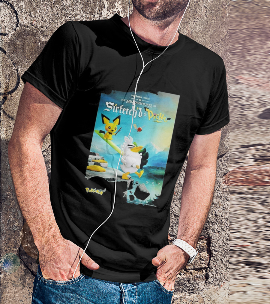 Pokémon Tales The Misadventures Of Sirfetch'd And Pichu Adventure Scene T-Shirt