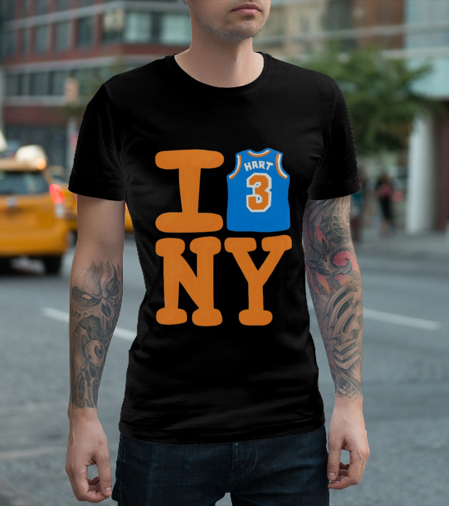 Josh Hart New York Knicks I Love NY 3 Basketball 2026 T-Shirt