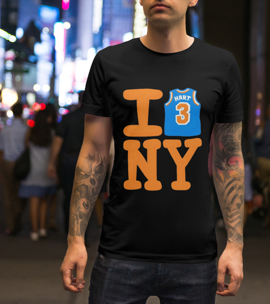 Josh Hart New York Knicks I Love NY 3 Basketball 2026 T-Shirt